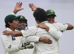 Pakistan celebrate a dismissal