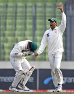 Adnan Akmal was struck on the mouth