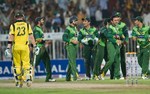 Pakistan celebrate after striking