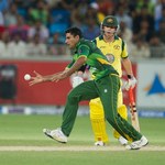 Abdul Razzaq stops the ball