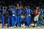 Sri Lanka celebrate after beating Pakistan