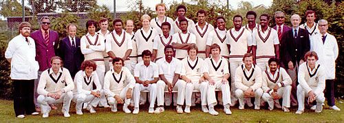Scotland Team against West Indians Team photograph 1980