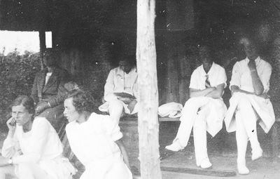 Isabel Nowell-Smith, Carol Valentine, Lewis and E Langhorne during the WCA Cricket Week 1933