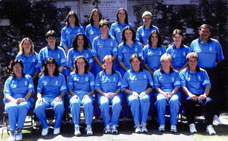 England Women team photo v Australia Women, 1998