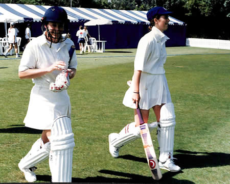 Jan Brittin and Charlotte Edwards opening for England