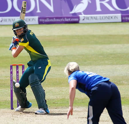 Ellyse Perry on the way to 78
