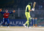 Shahid Afridi is bowled out